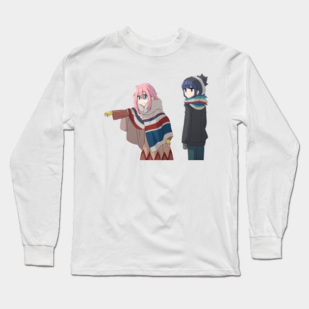 Rin and Nadeshiko Hanging Out Long Sleeve T-Shirt by KokoroPopShop